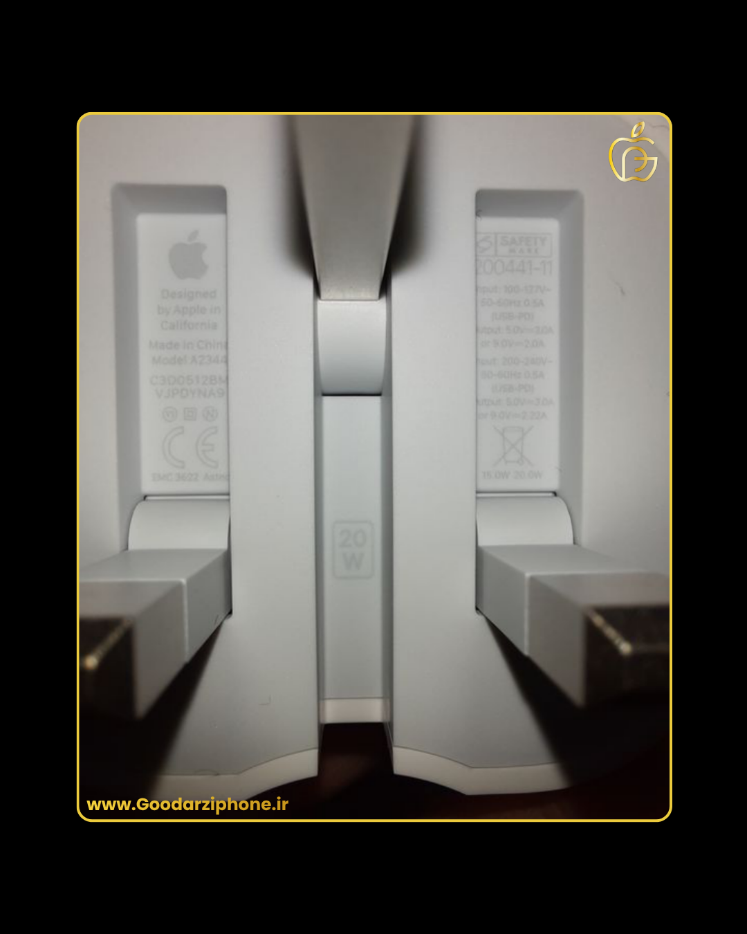 کله گی شارژر دیواری اپل 20 وات اورجینال USB C Adapter 20W