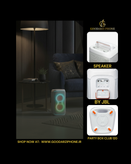 اسپیکر بلوتوثی JBL رنگ سفید مدل PartyBox Club 120