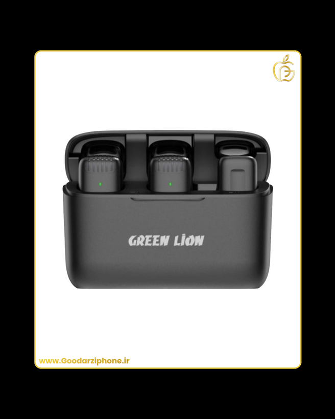 میکروفون بی سیم دووکاست تایپ سی گرین لاین مدل Green Lion GN2WMICTYCBK