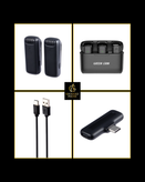 میکروفون بی سیم دووکاست تایپ سی گرین لاین مدل Green Lion GN2WMICTYCBK