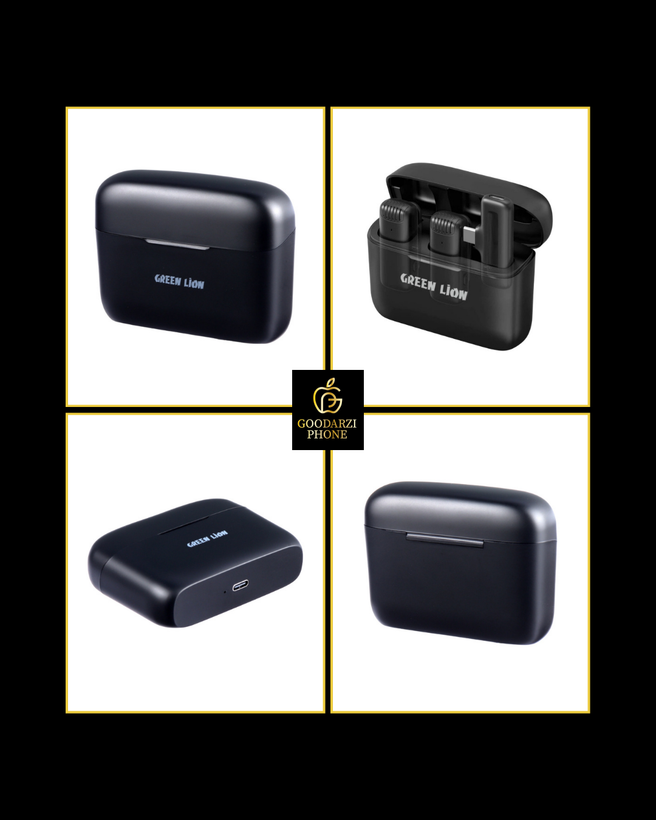 میکروفون بی سیم دووکاست تایپ سی گرین لاین مدل Green Lion GN2WMICTYCBK