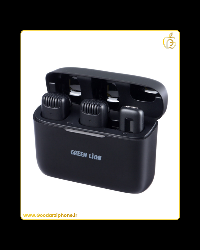 میکروفون بی سیم دووکاست تایپ سی گرین لاین مدل Green Lion GN2WMICTYCBK