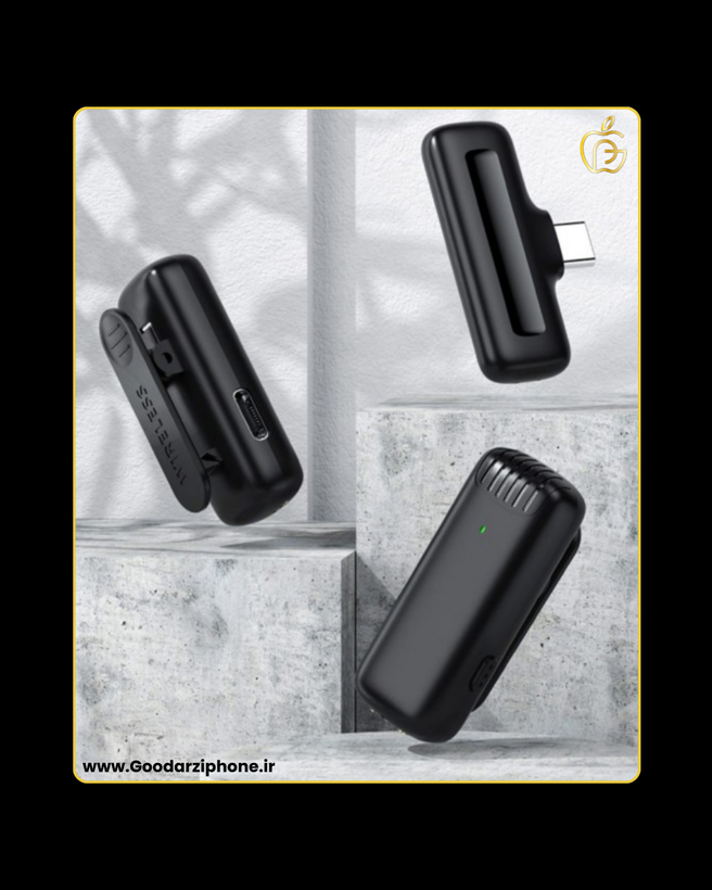 میکروفون بی سیم دووکاست تایپ سی گرین لاین مدل Green Lion GN2WMICTYCBK