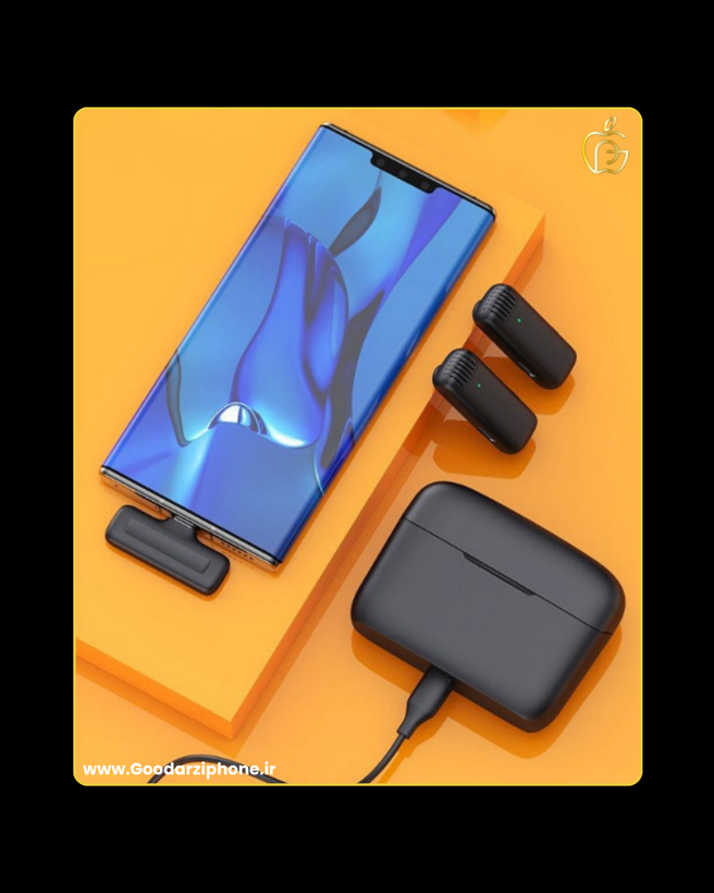 میکروفون بی سیم دووکاست تایپ سی گرین لاین مدل Green Lion GN2WMICTYCBK