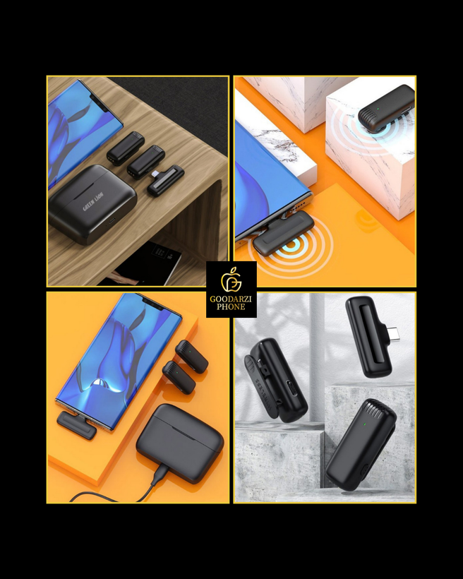 میکروفون بی سیم دووکاست تایپ سی گرین لاین مدل Green Lion GN2WMICTYCBK