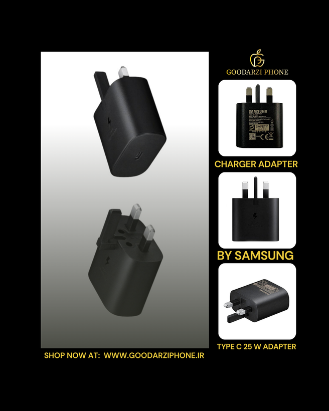 کله گی شارژر سامسونگ اورجینال سه پین 25 وات