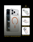 قاب کریستال شفاف آیفون مدل Green Lion MagSafe Carol Delgado Clear Case for iPhone 17 Series