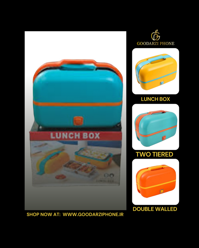 ظرف غذای برقی دو طبقه به همراه تخم مرغ آبپزکن با گنجایش 1.1 لیتر