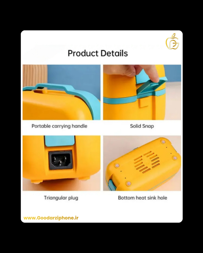 ظرف غذای برقی دو طبقه به همراه تخم مرغ آبپزکن با گنجایش 1.1 لیتر