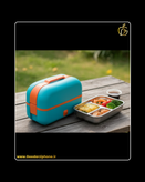 ظرف غذای برقی دو طبقه به همراه تخم مرغ آبپزکن با گنجایش 1.1 لیتر