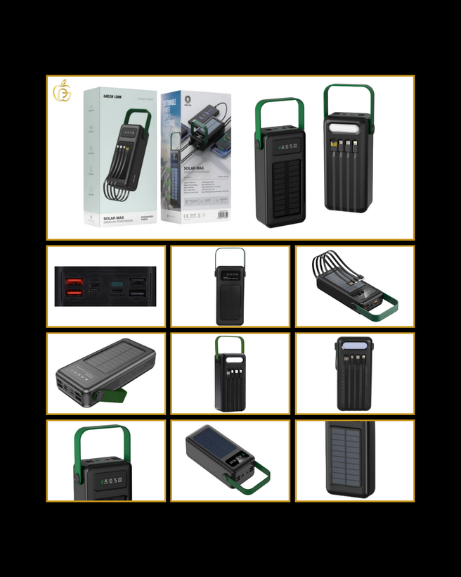 پاوربانک سولار مکس GREEN LION 50000mAh مدل GNSLRPB50KBK