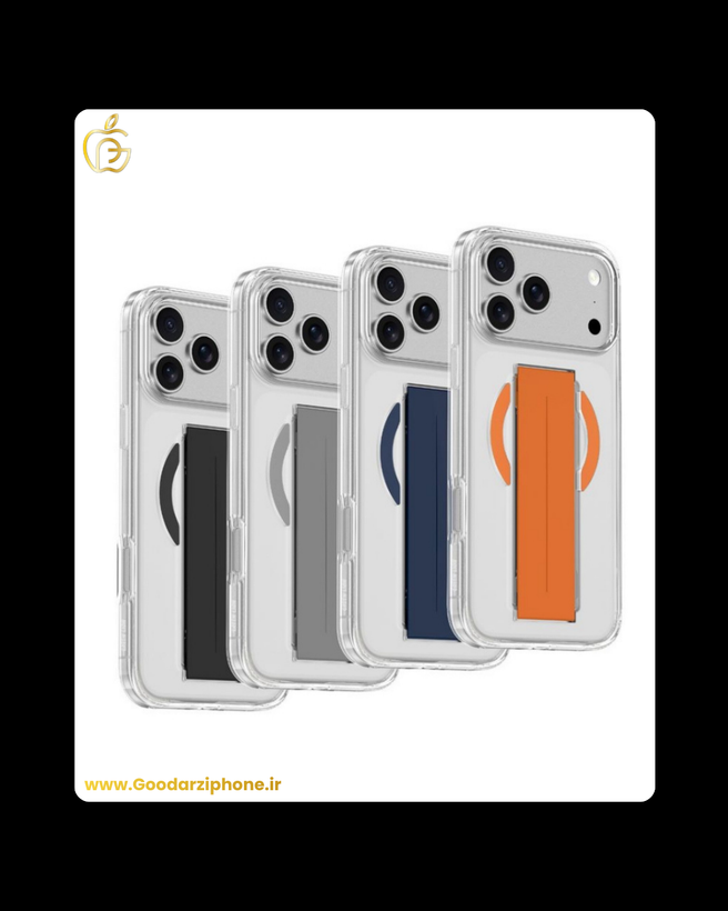 قاب شفاف اورجینال و دستگیره دار مدل Green Lion MagSafe Grip Case for iPhone 17 Pro/Pro Max