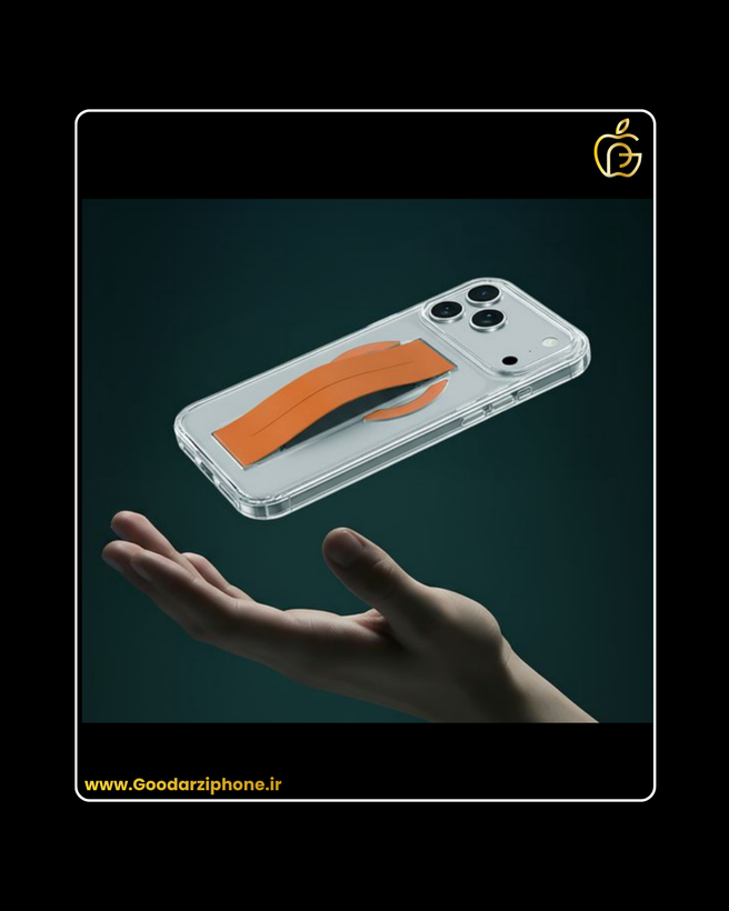 قاب شفاف اورجینال و دستگیره دار مدل Green Lion MagSafe Grip Case for iPhone 17 Pro/Pro Max