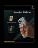 قاب شفاف اورجینال و دستگیره دار مدل Green Lion MagSafe Grip Case for iPhone 17 Pro/Pro Max