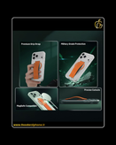 قاب شفاف اورجینال و دستگیره دار مدل Green Lion MagSafe Grip Case for iPhone 17 Pro/Pro Max