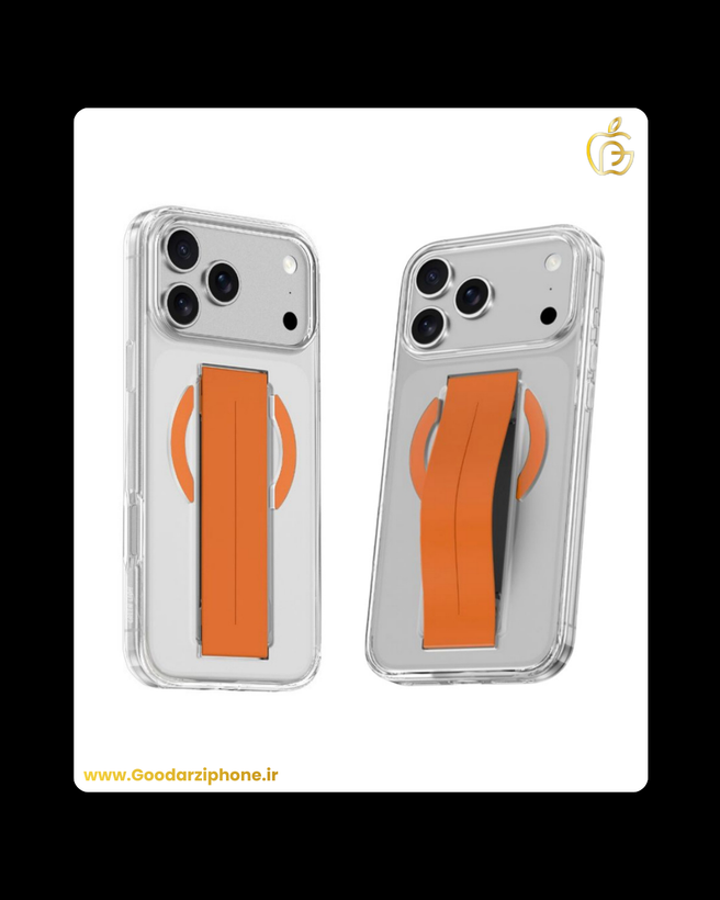 قاب شفاف اورجینال و دستگیره دار مدل Green Lion MagSafe Grip Case for iPhone 17 Pro/Pro Max