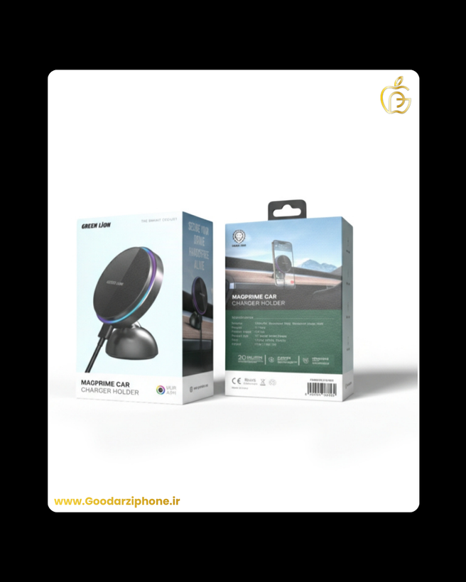 نگهدارنده و شارژر خودرو مگ پرایم گرین لاین Green Magprime Car Charger Holder