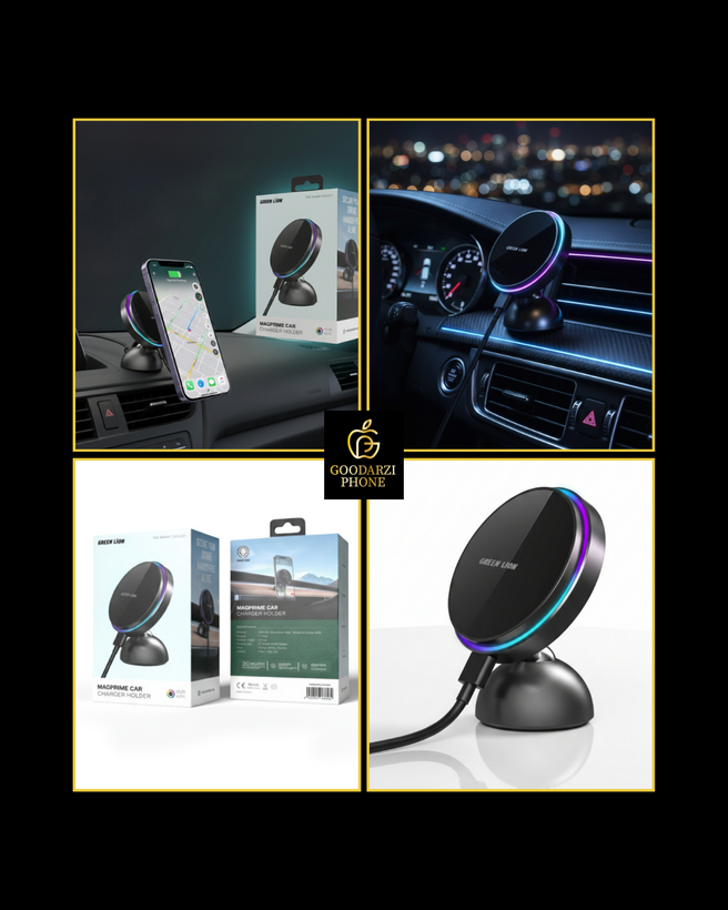 نگهدارنده و شارژر خودرو مگ پرایم گرین لاین Green Magprime Car Charger Holder