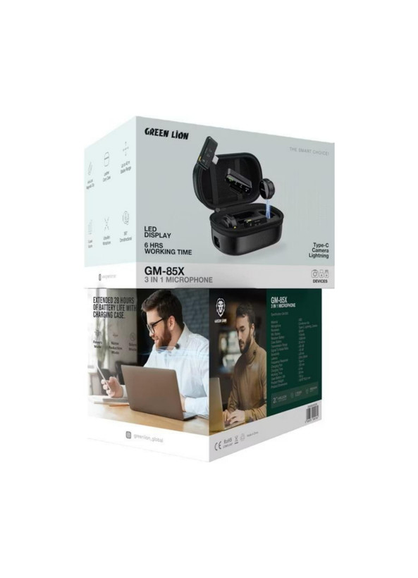 میکروفون بیسیم 3 در1 مدل GM-85X گرین لاین Green Lion GM-85X 3In1 Wireless Microphone