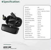 میکروفون بیسیم 3 در1 مدل GM-85X گرین لاین Green Lion GM-85X 3In1 Wireless Microphone